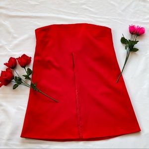 Missguided Peace + Love Split Front Bandeau Top